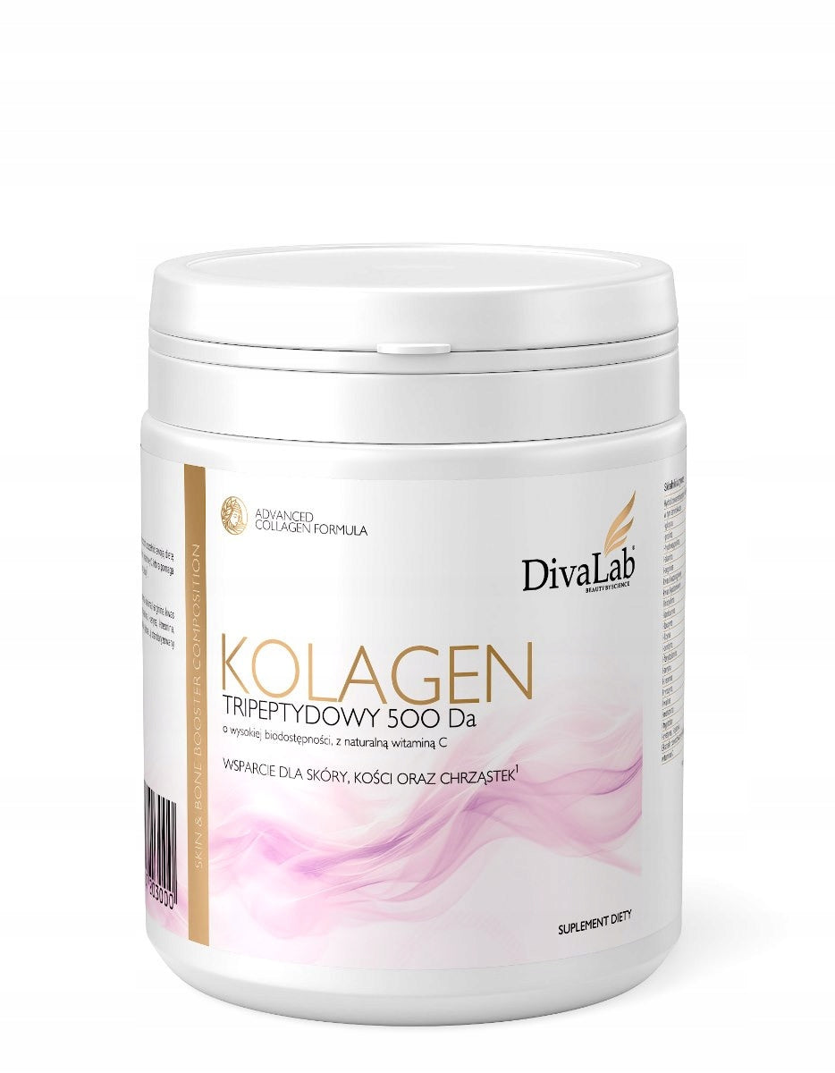 DivaLab Collagen Beef Tripeptides 500 Da with Natural Vitamin C 250 g