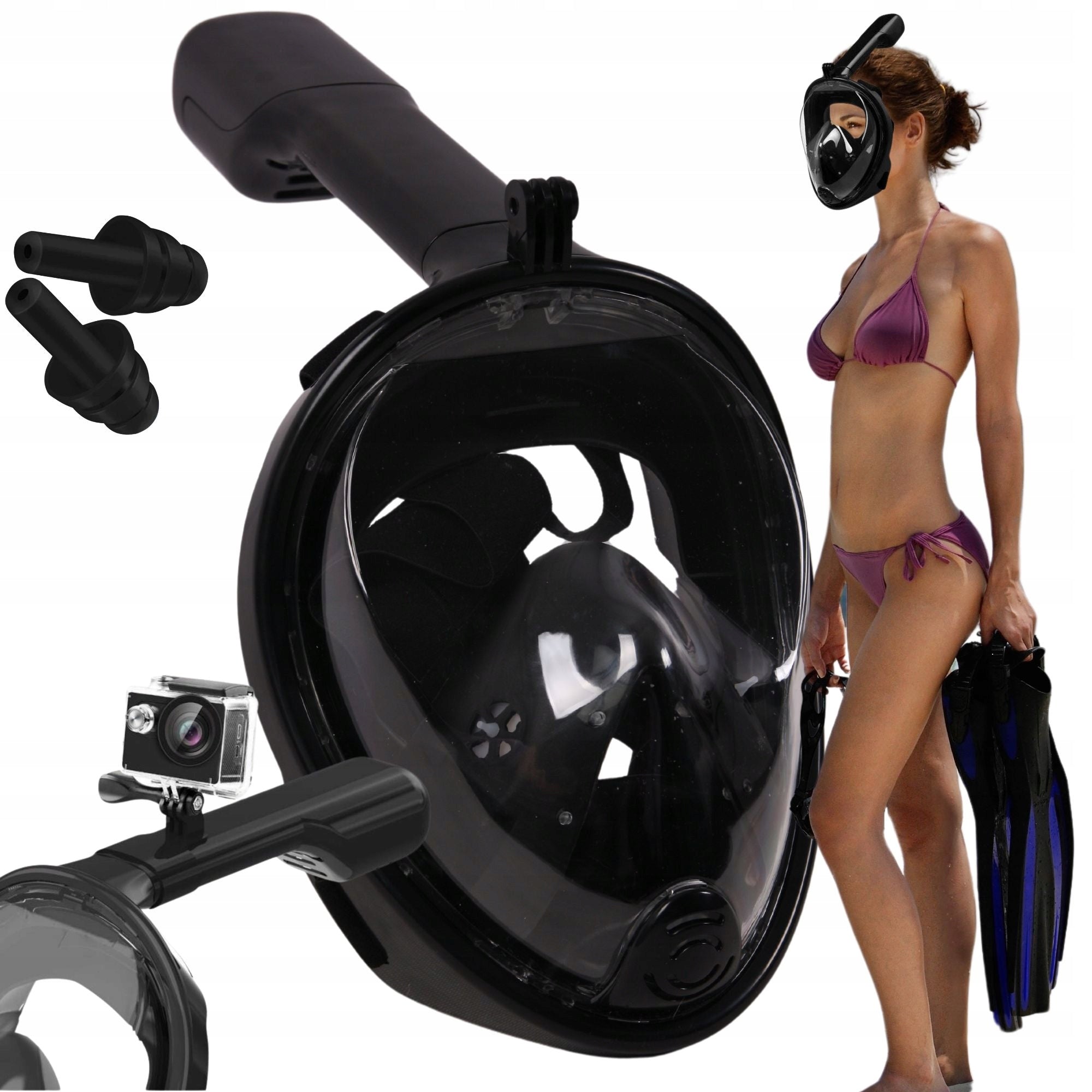 Diving Mask Folding Full Face L/XL FULL FACE Swimming Pool for WATER Brand Activ/Space