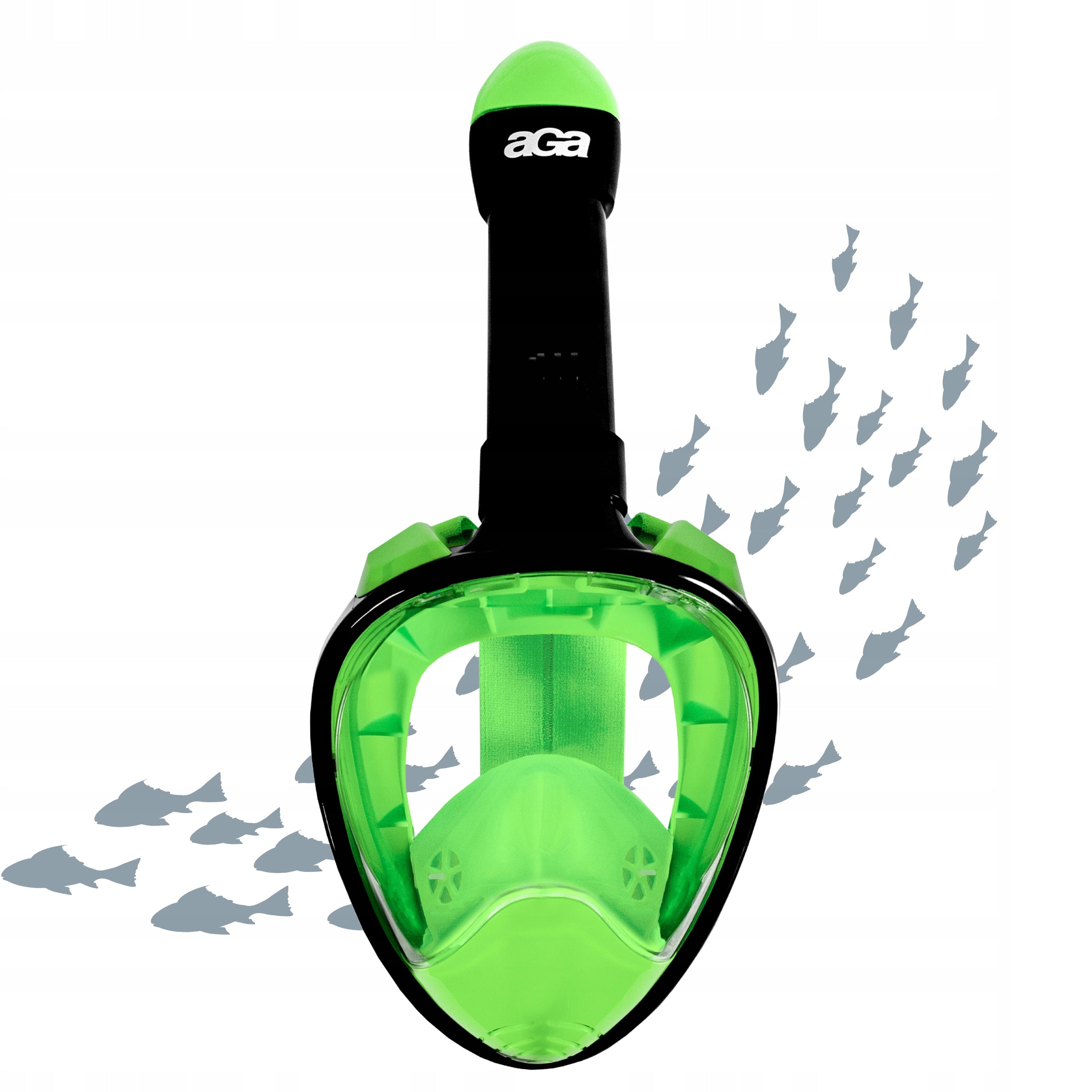 Diving Mask Full Face Diving S/M with Tube GoPro Gren Holder