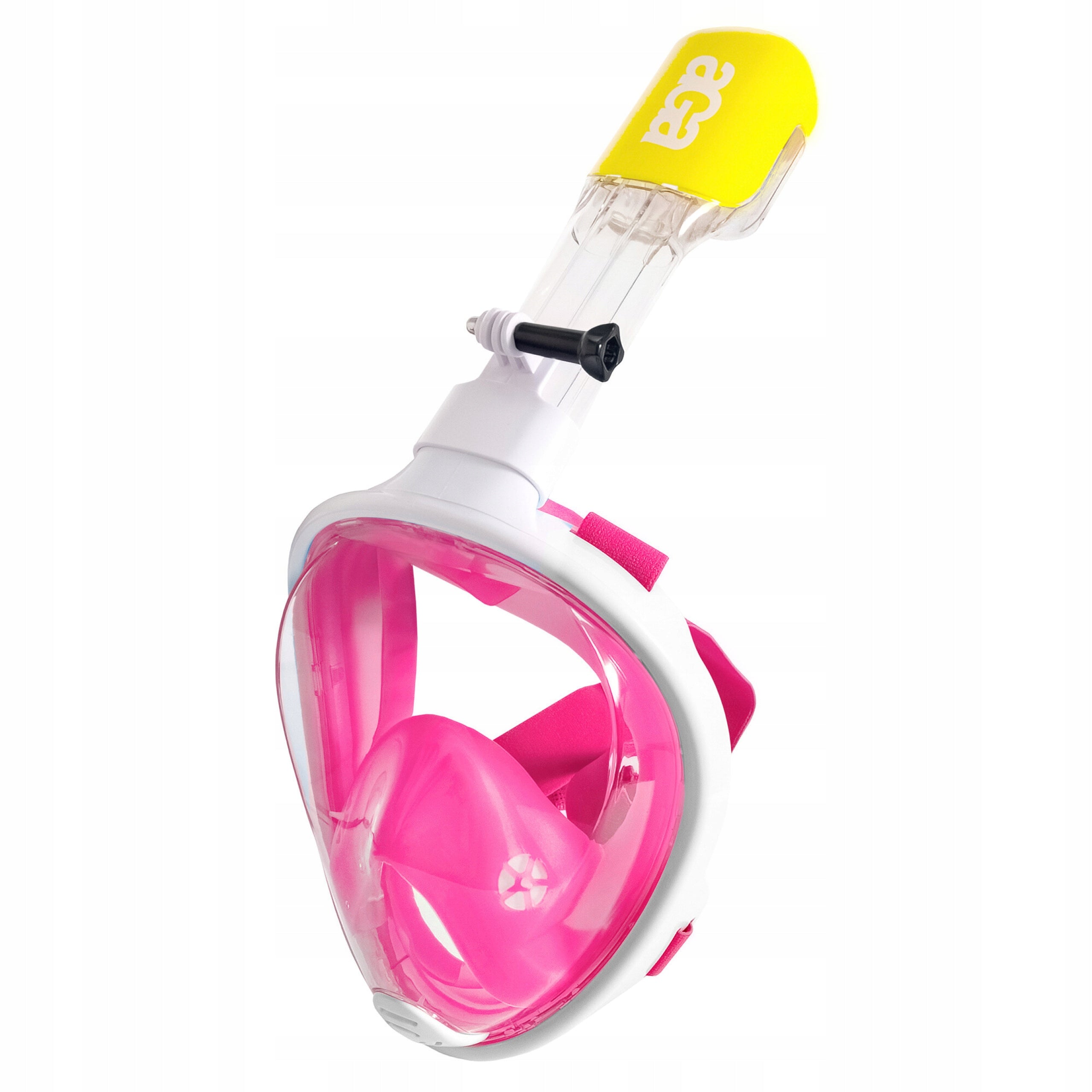 Diving Mask Full Face Diving S/M with Tube GoPro Pink Holder Brand Aga