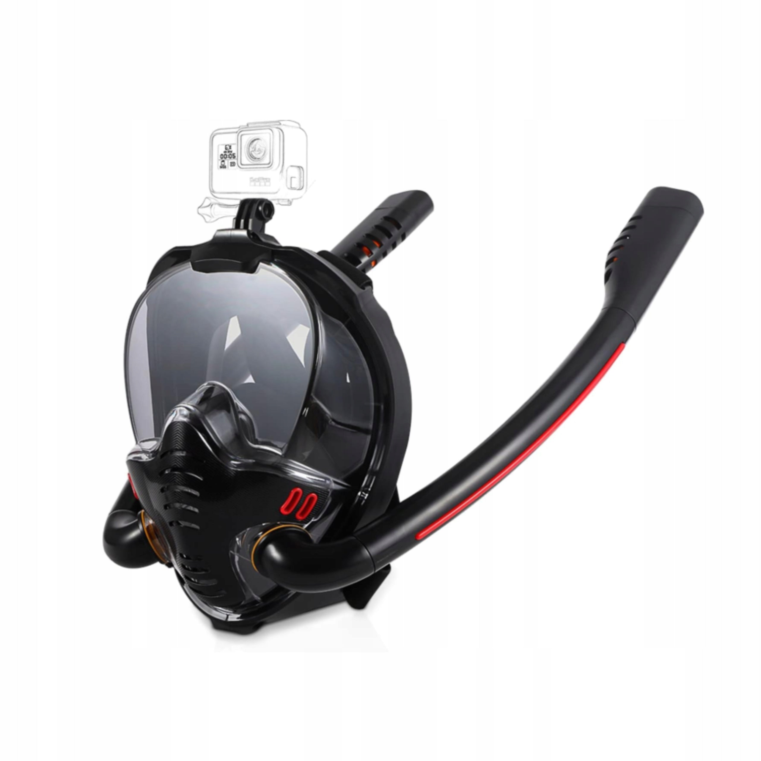 Diving Mask Full Face Snorkeling With Tubes L/XL Panorama 180°