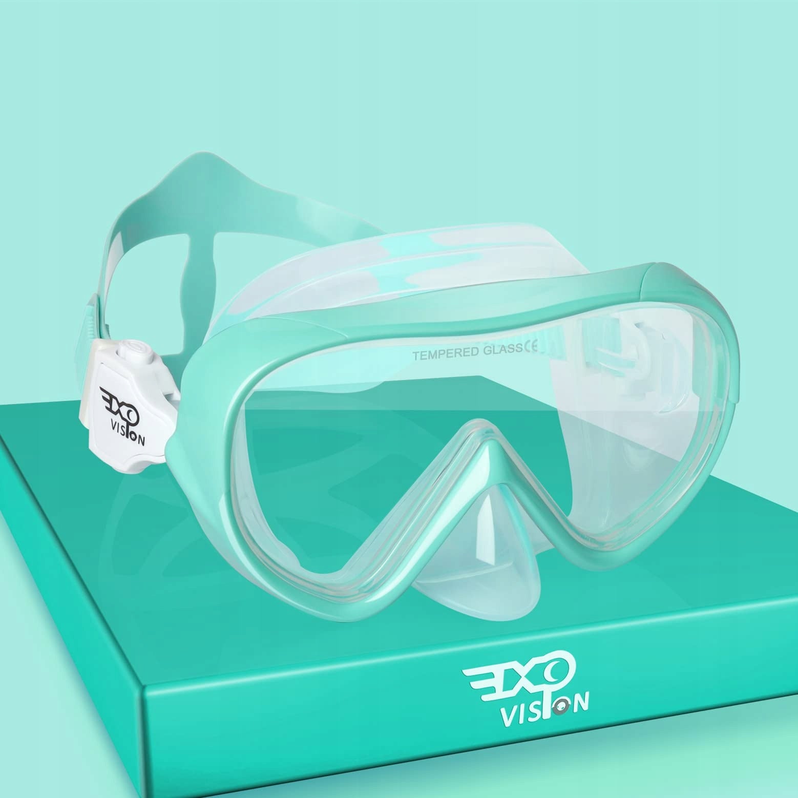 Diving Mask Glasses EXPVISION 1 shades of green