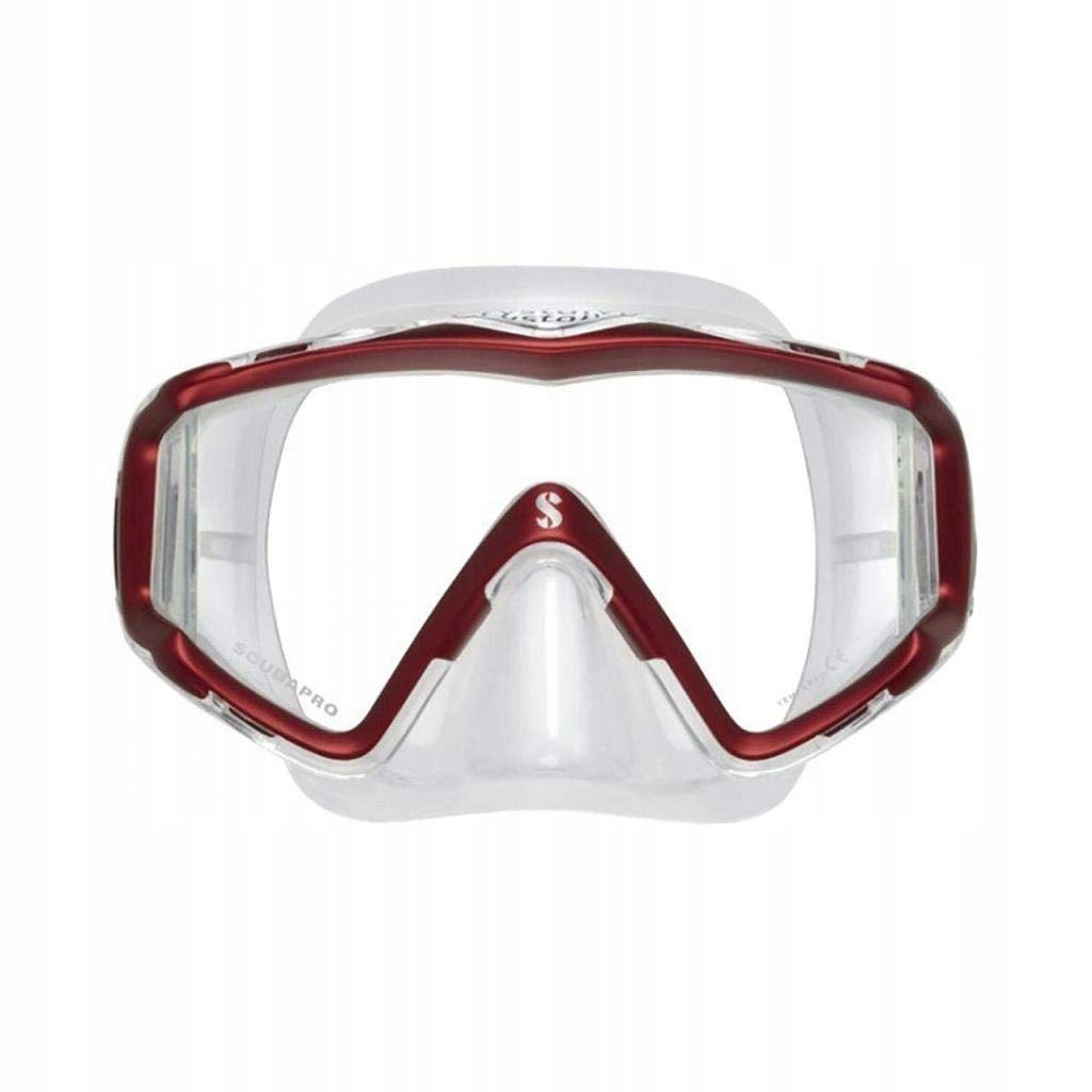 Diving Mask SCUBAPRO Crystal VU Panoramic Transparent/Red Packaging status original