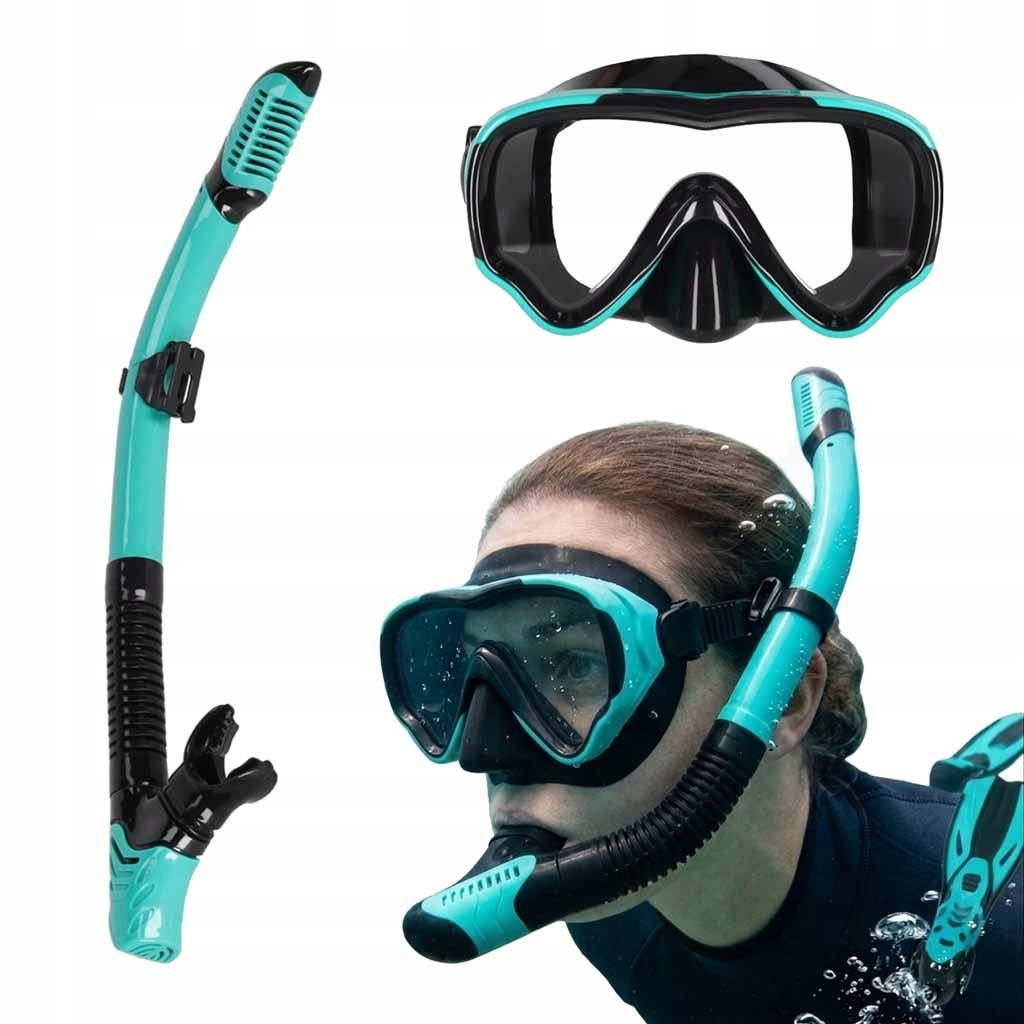 Diving Mask Set Pipe Mask Snorkeling Blue