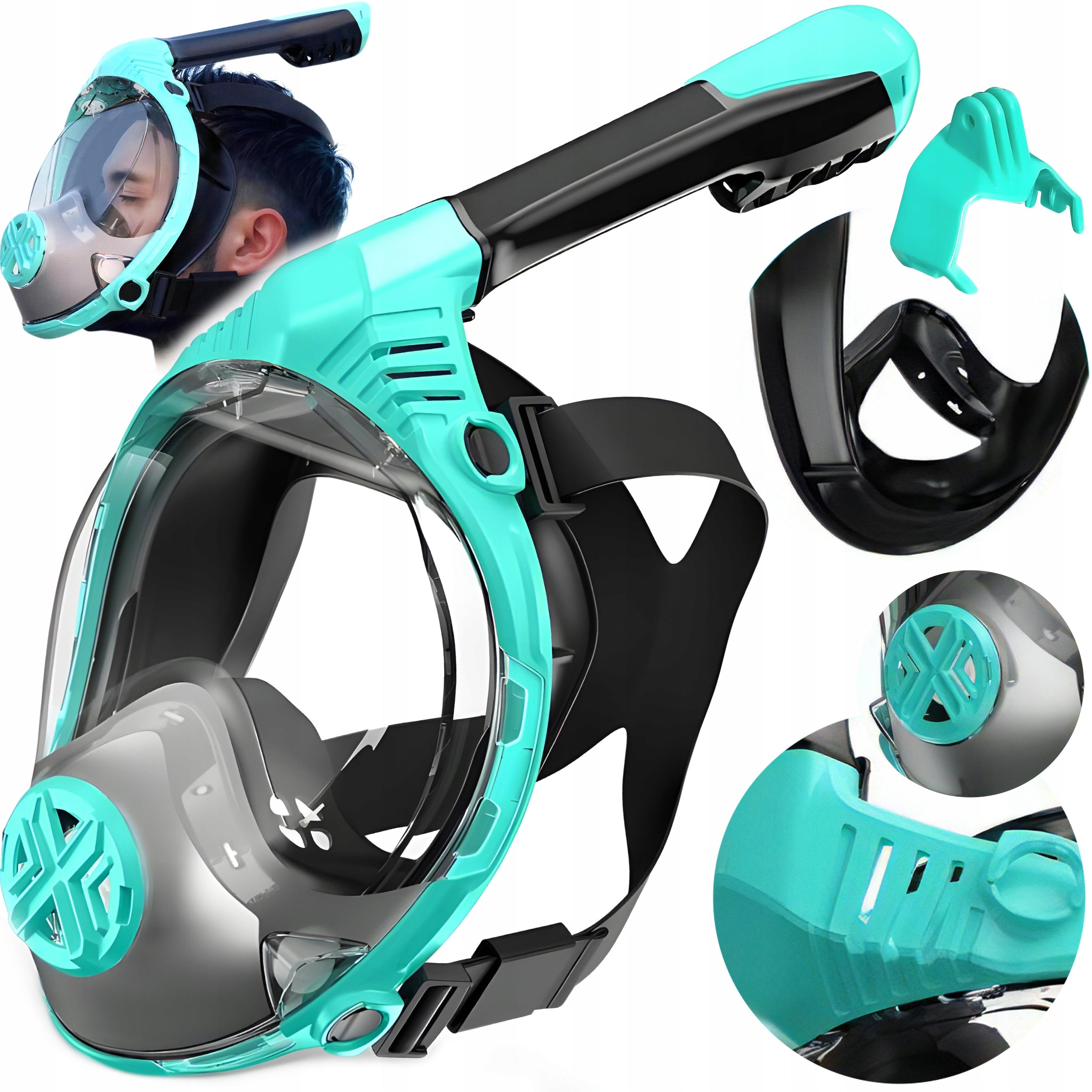 Diving Mask Snorkeling Full Face DRYTOP ANTIFOG L/XL Systems