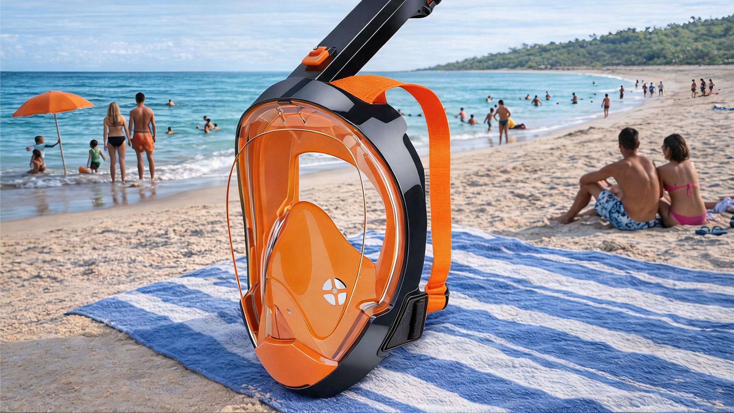 Diving Mask Snorkeling Full Face Swimming Non-Pairing S/M Model maska składana z rurką