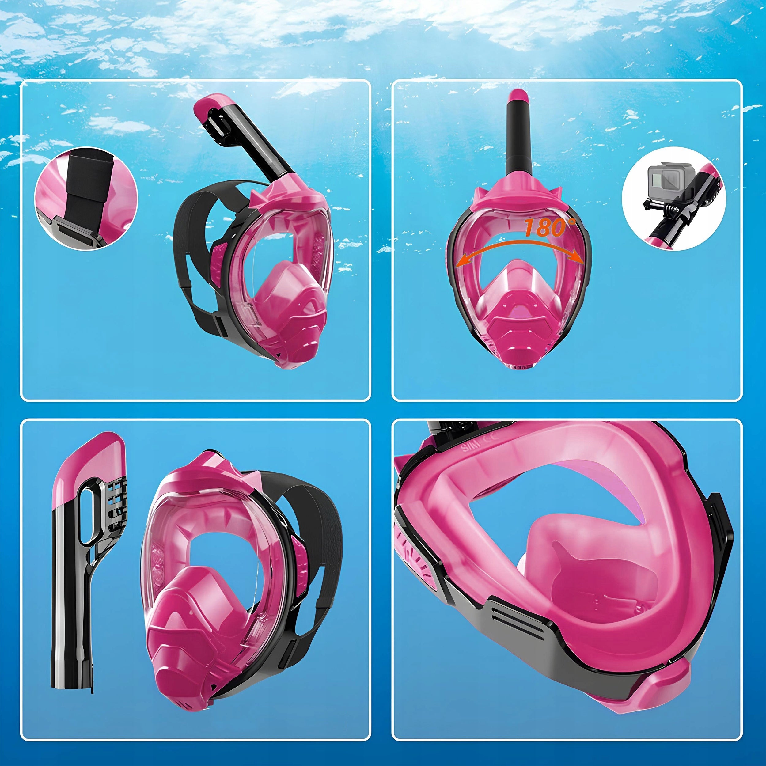 Diving Mask Snorkeling Full Face TOP QUALITY AntiFog S/M Gender woman