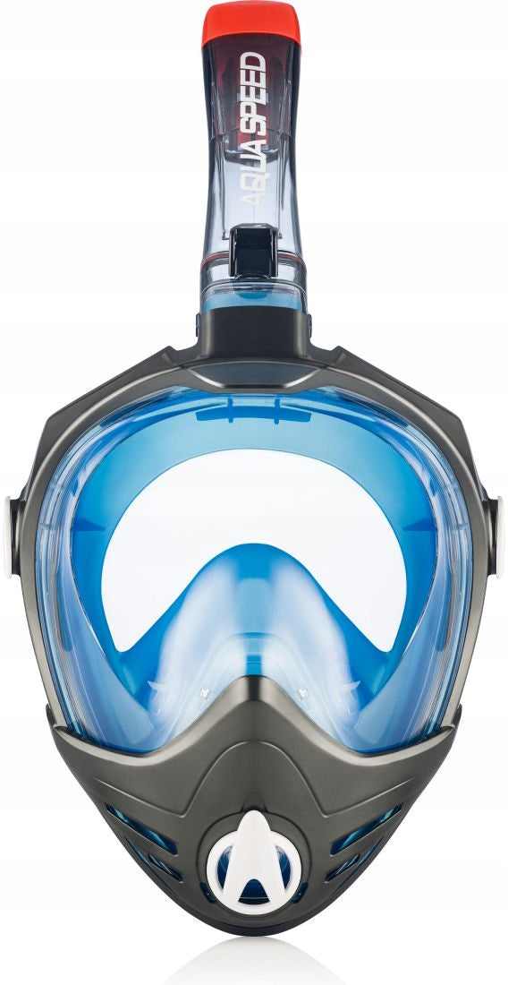Diving Mask Snorkeling Full Face Water Does Not Steam S/M Color blue