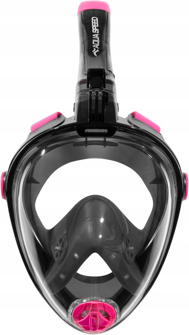 Diving Mask Snorkeling Full Face Water Does Not Steam S/M Color pink