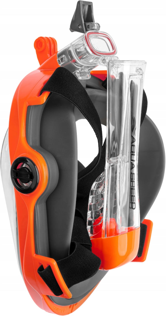 Diving Mask Snorkeling Full Face Water Does Not Steam S/M Color red