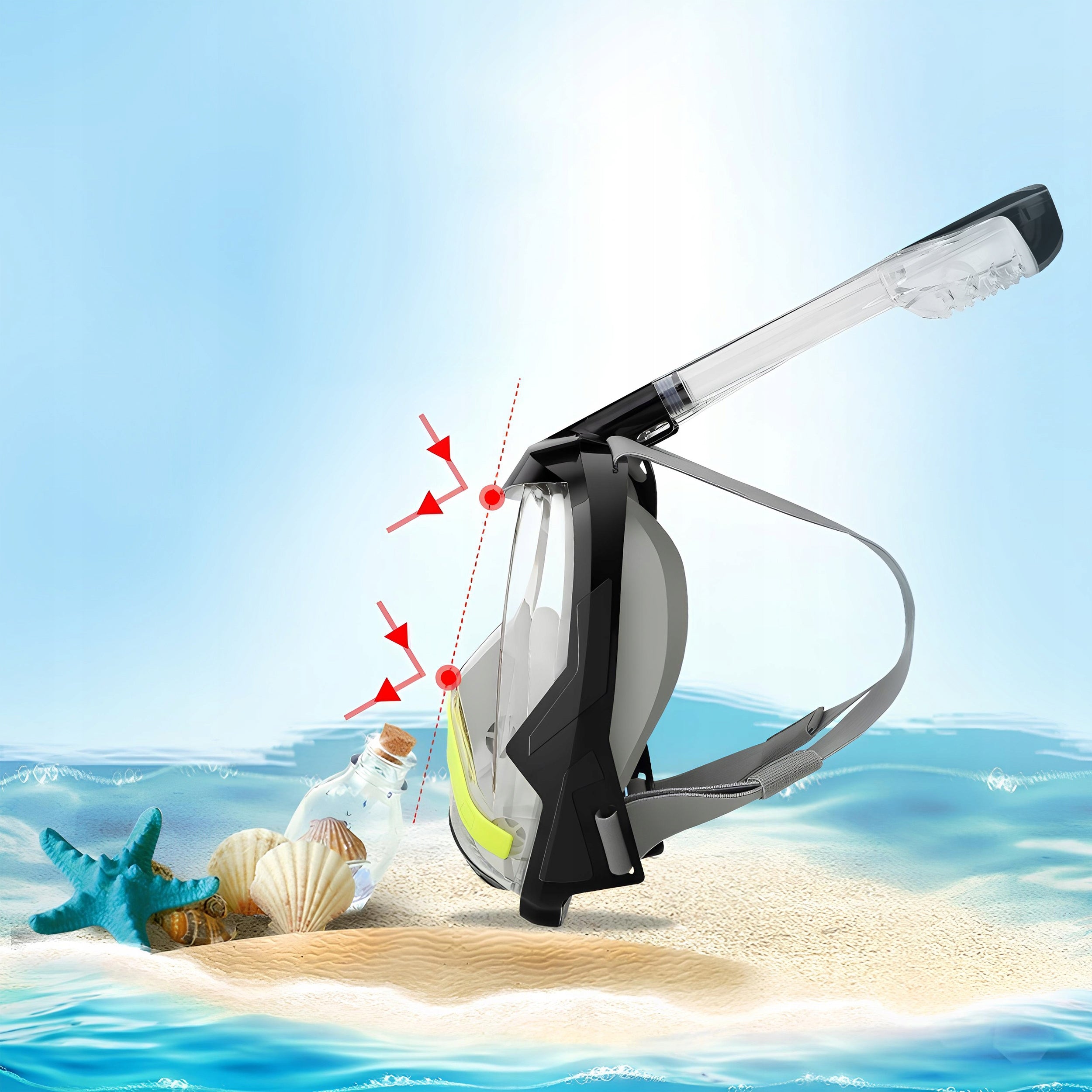 Diving Mask Snorkeling L/XL Swimming Full Face HIGH QUALITY Gender unisex product