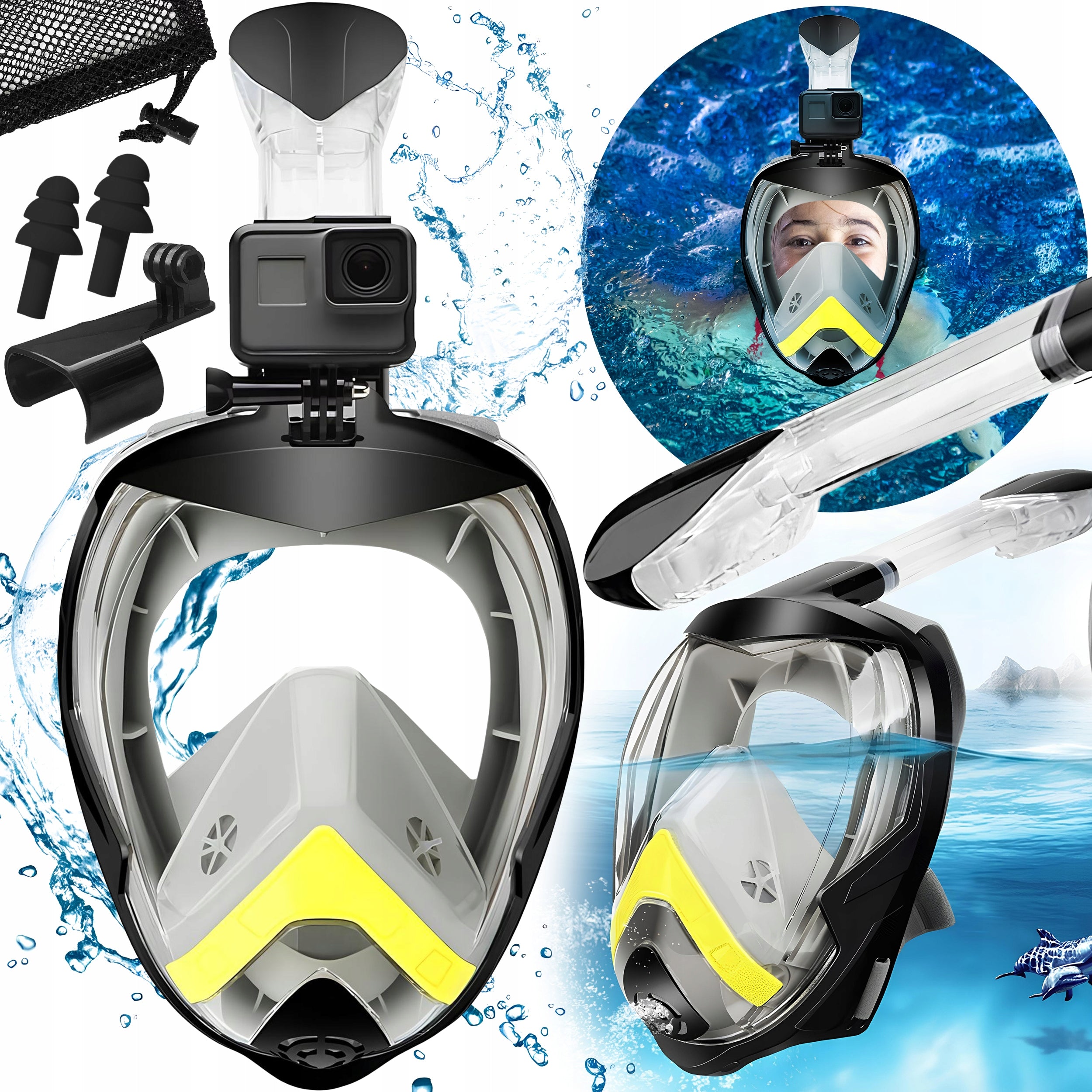 Diving Mask Snorkeling L/XL Swimming Full Face HIGH QUALITY