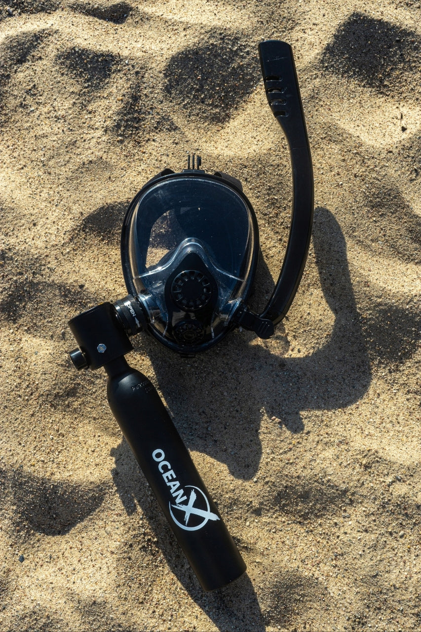 Diving Set with Cylinder Full Face Mask with Pump 5in1 OceanX 0,5L Manufacturer code Zestaw do Nurkowania Snorkelingu 5w1