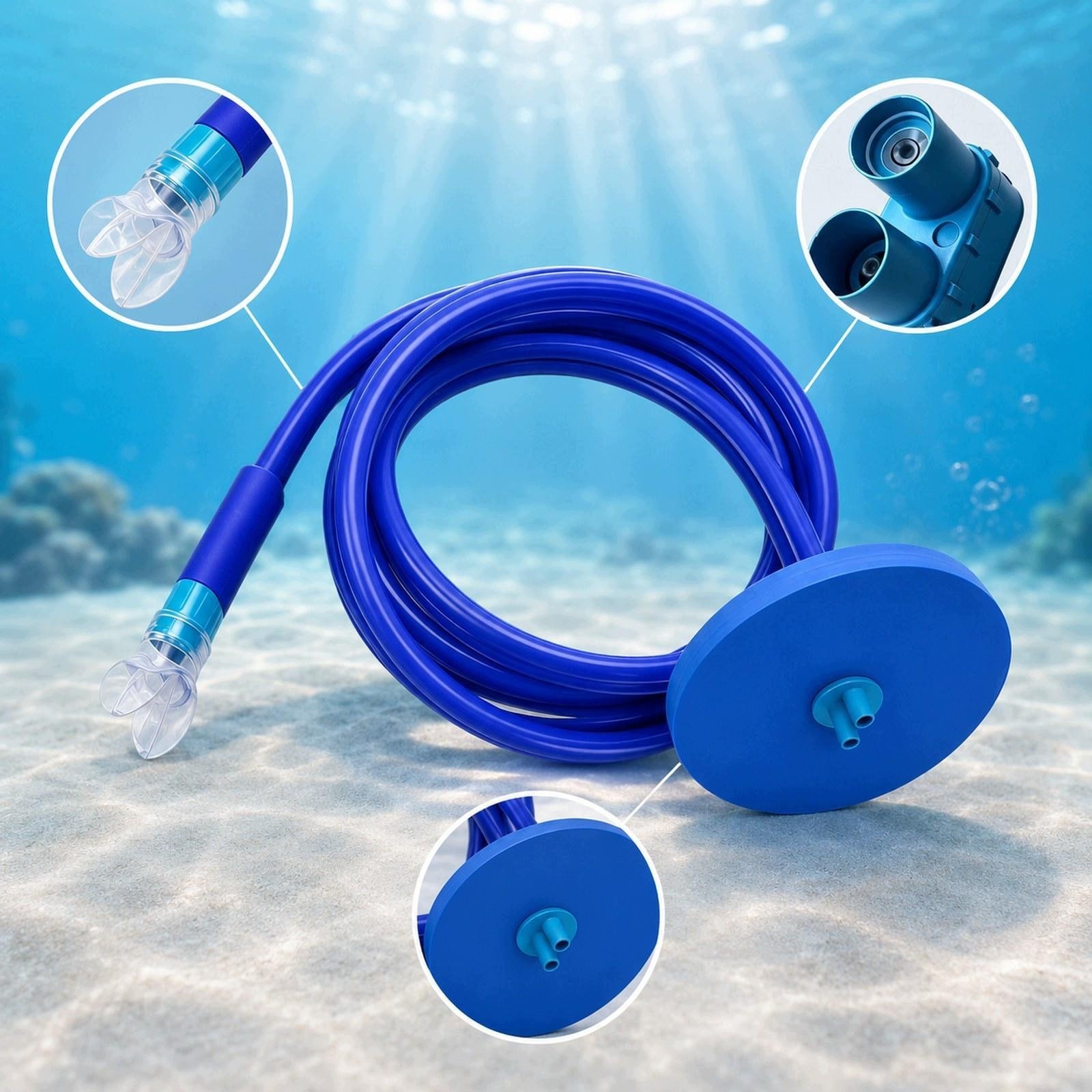Diving Snorkel Breathing Tube Full Dry Respirator Swimming Diving 150cm Brand no brand