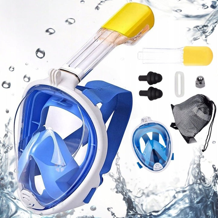 Diving Swimming Mask Full Face AntiFog S/M Manufacturer code Maska Do Nurkowania Niebieska