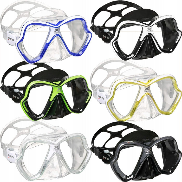 Diving mask Mares X-Vision black silicone-black frame Manufacturer code 411053
