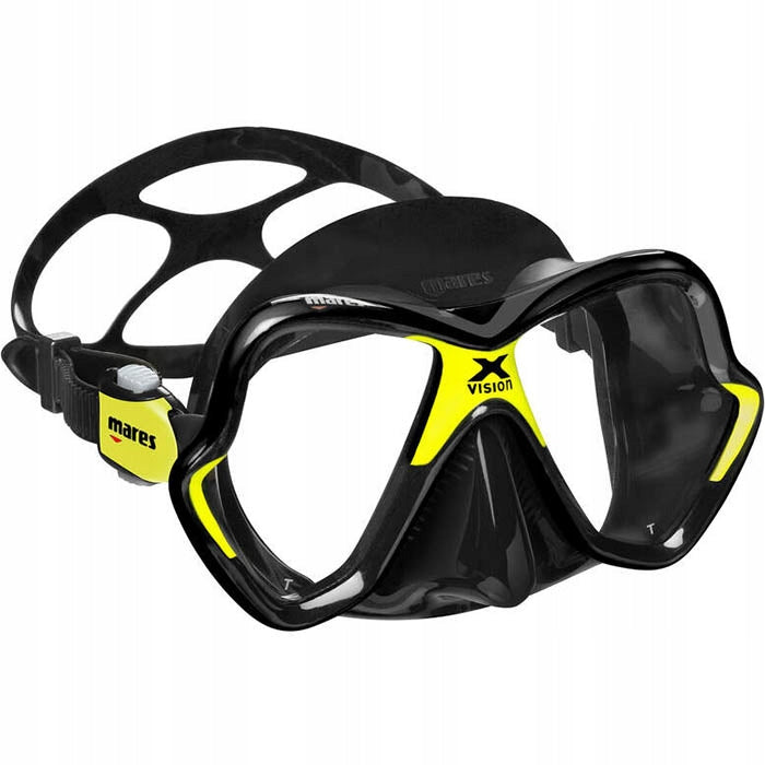 Diving mask Mares X-Vision black silicone-black yellow frame
