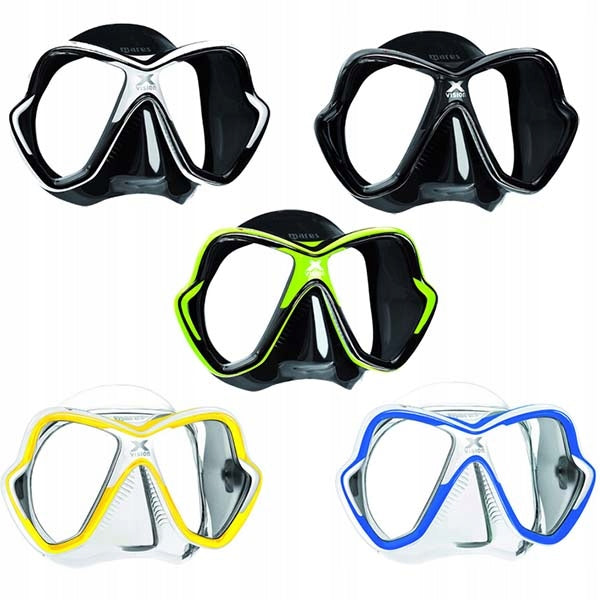 Diving mask Mares X-Vision black silicone-lime frame Manufacturer code 411053-EBLMKBK