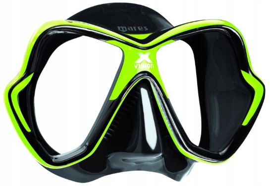 Diving mask Mares X-Vision black silicone-lime frame Packaging status original