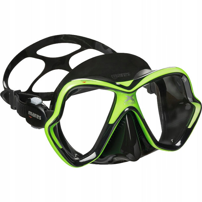 Diving mask Mares X-Vision black silicone-lime frame