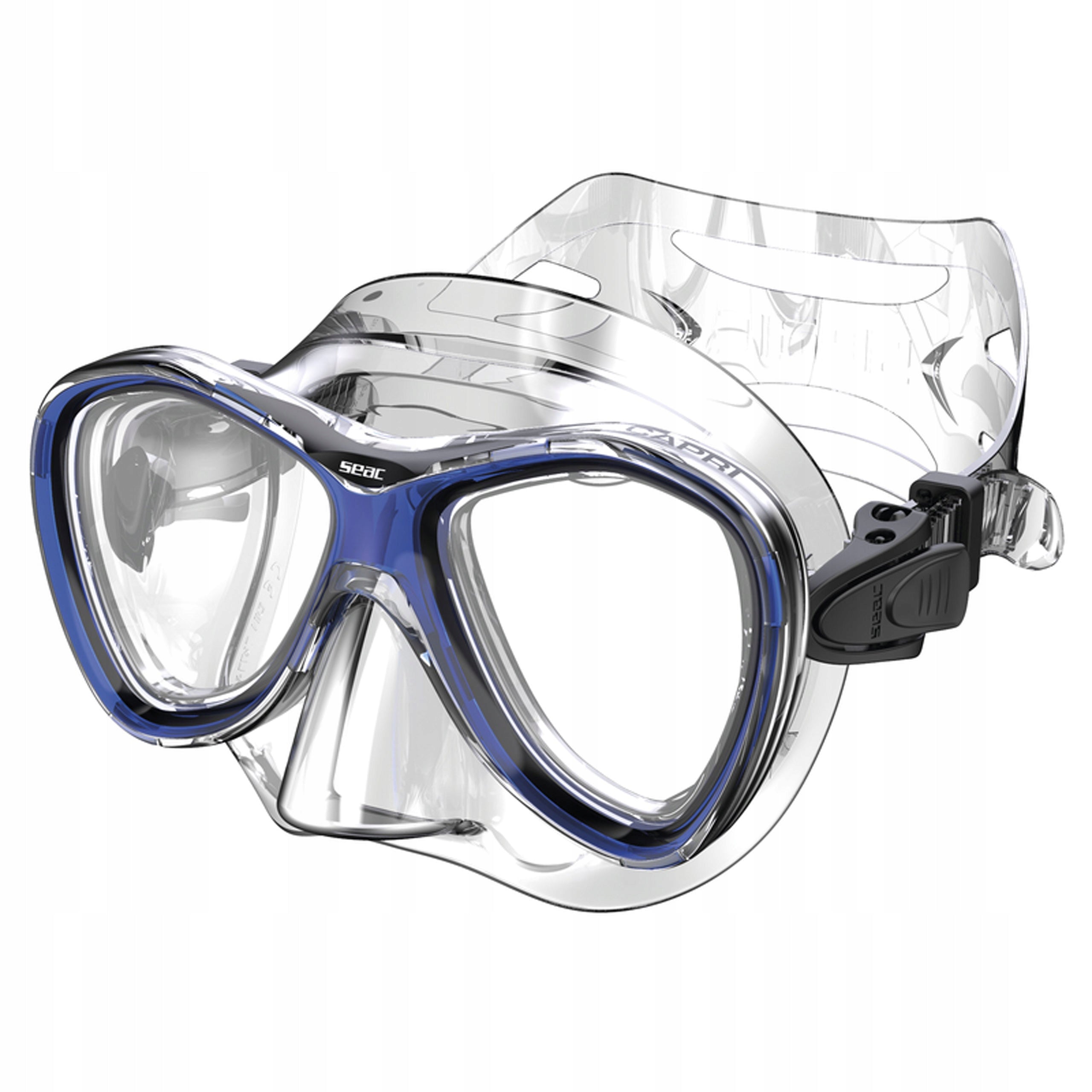 Diving mask SEAC CAPRI transparent silicone blue frame