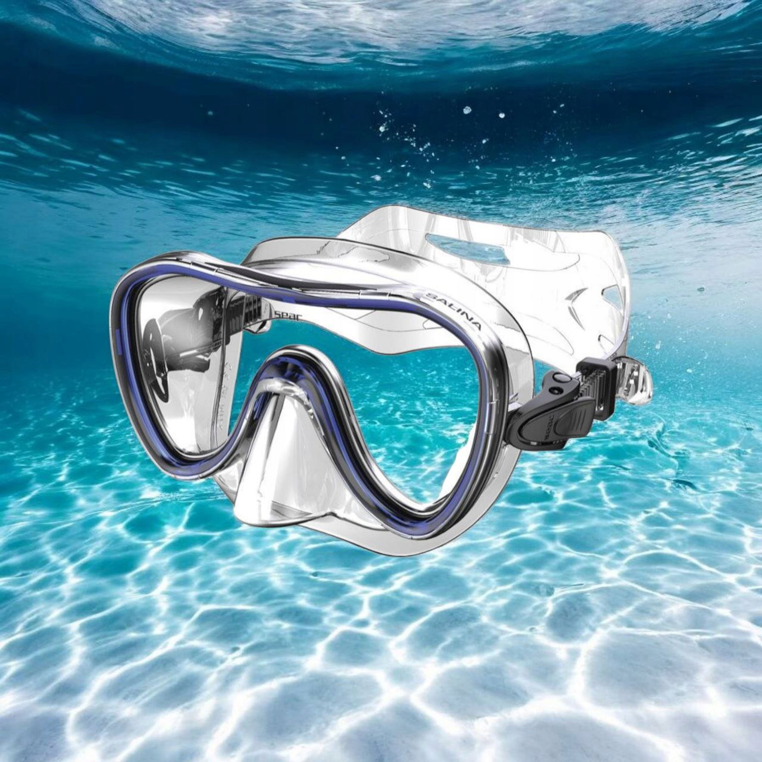 Diving mask SEAC SALINA transparent silicone blue frame Packaging status original
