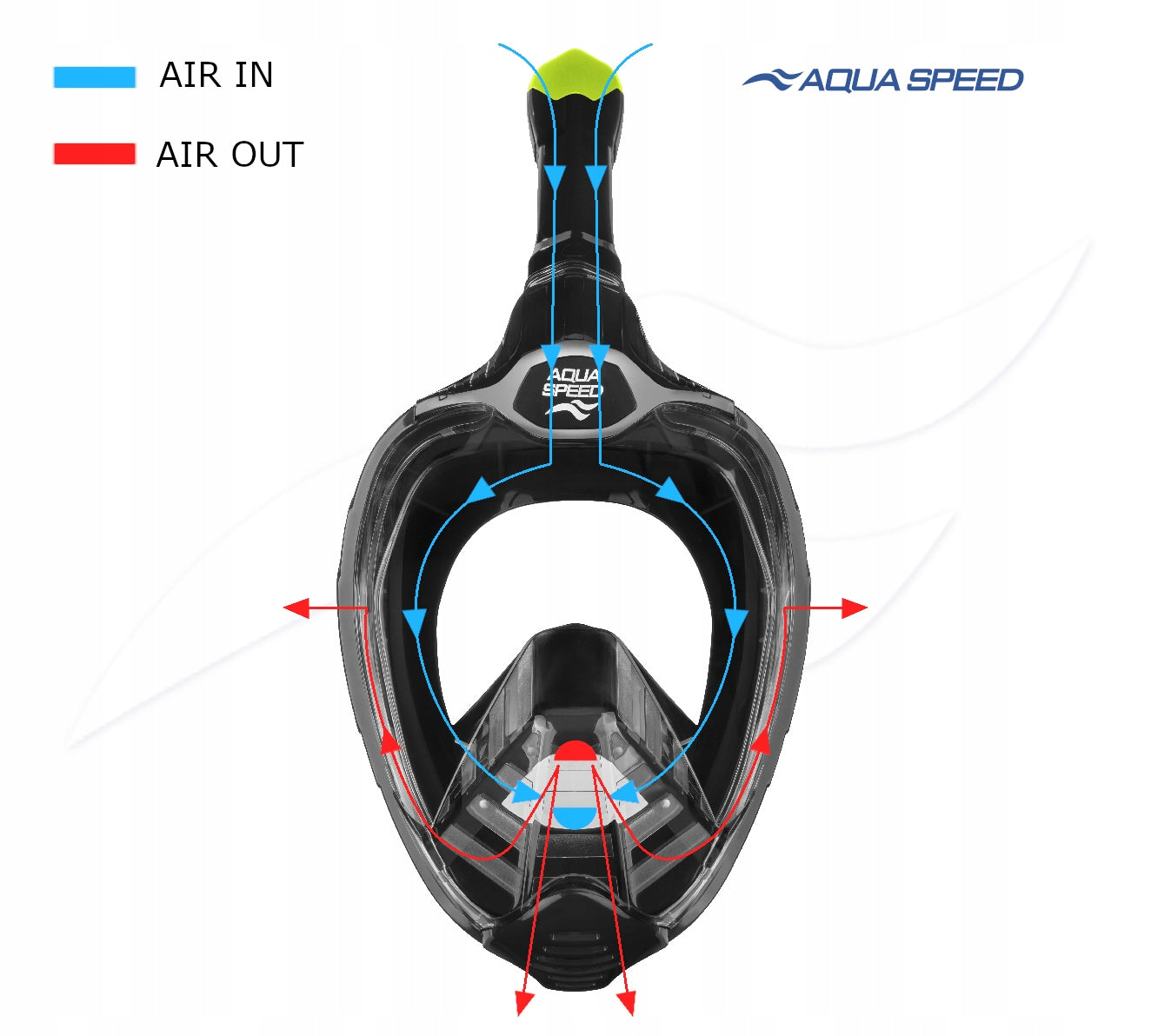 Diving mask full face snorkeling AQUA SPEED Veifa ZX 38 Brand Aqua Speed