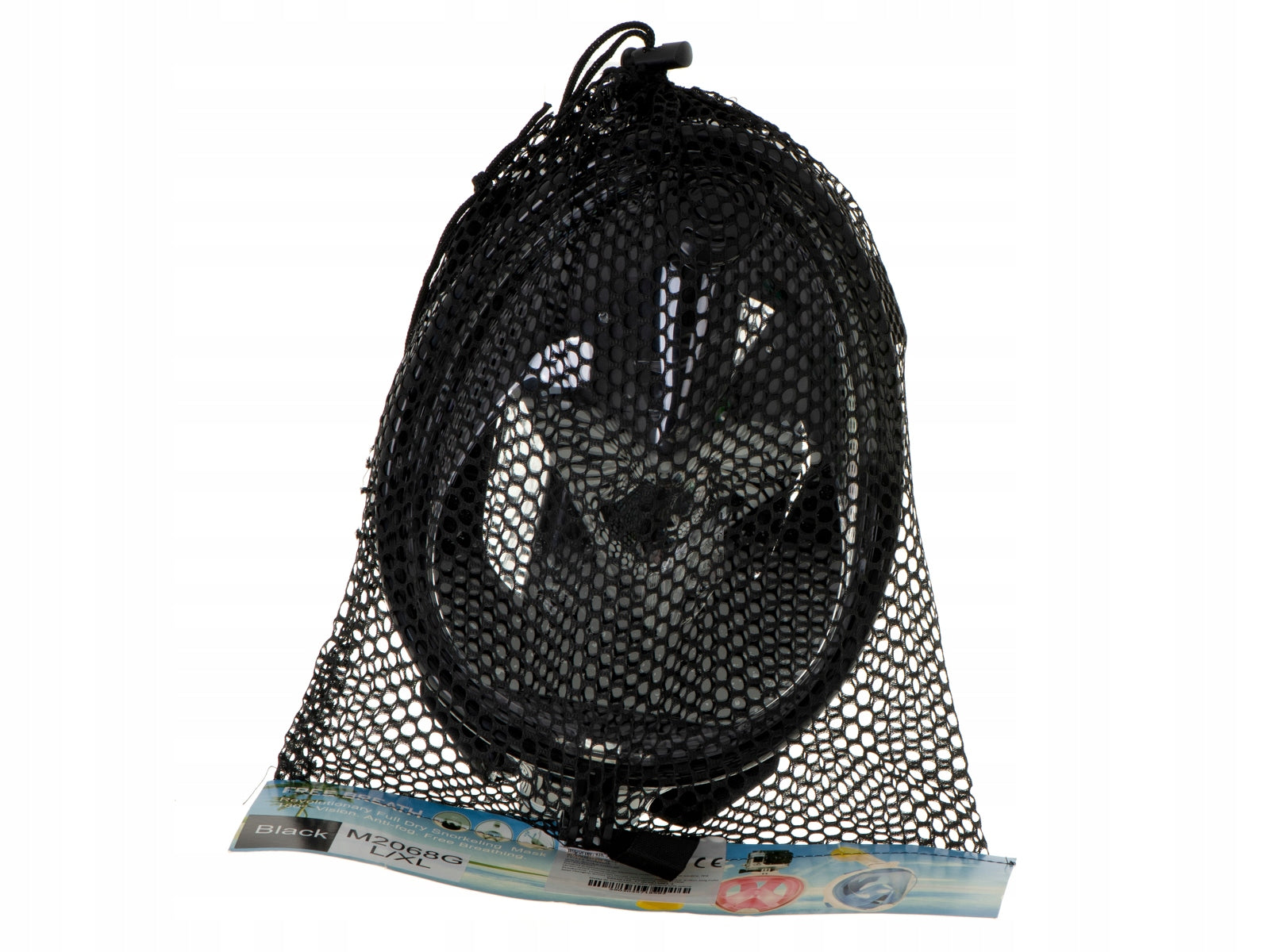 Diving mask full folding L/XL black Kind full face