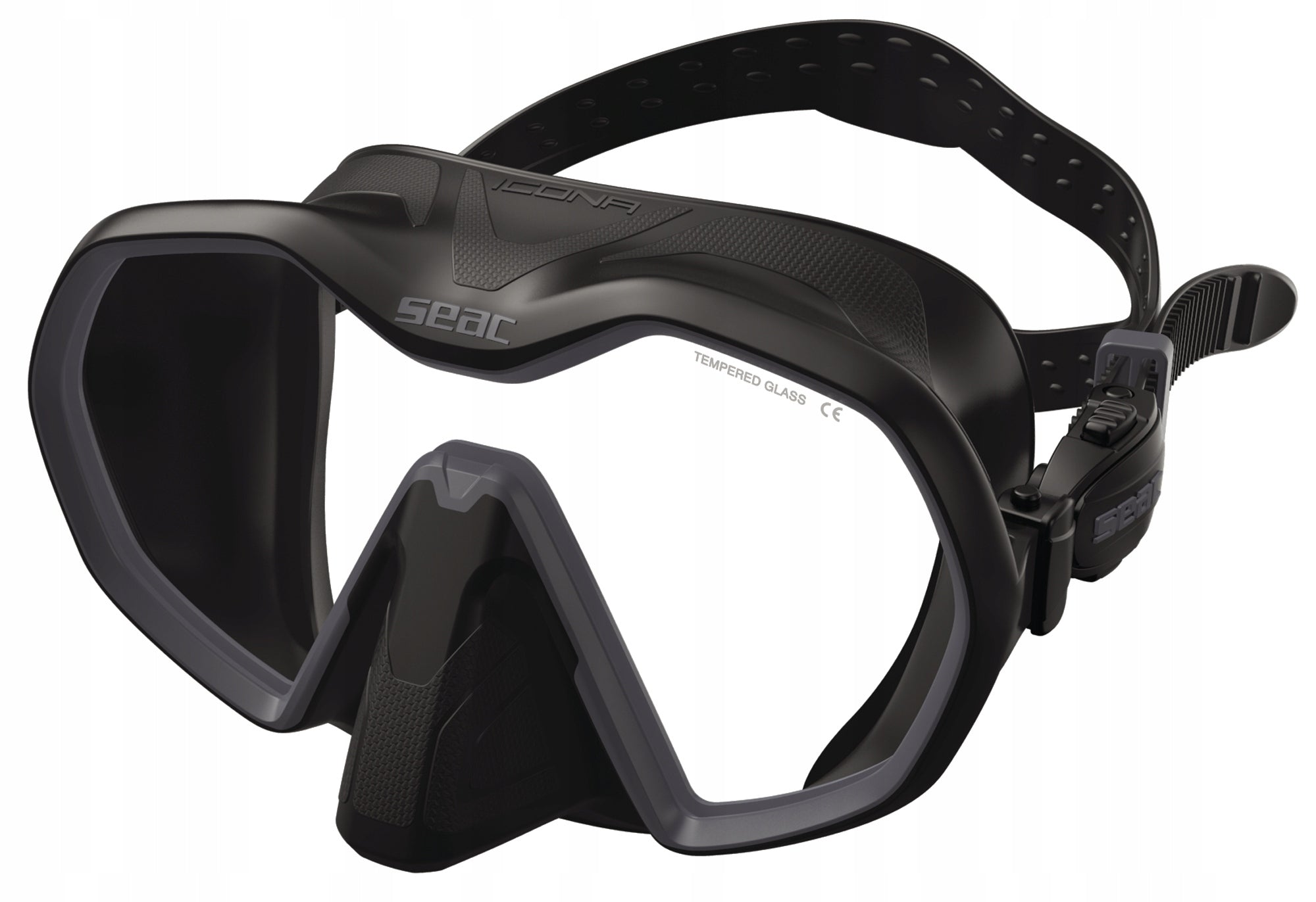 Diving mask glasses Seac Icona black