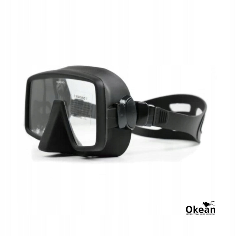 Diving mask glasses Tecline Frameless Classic,matte silicone black