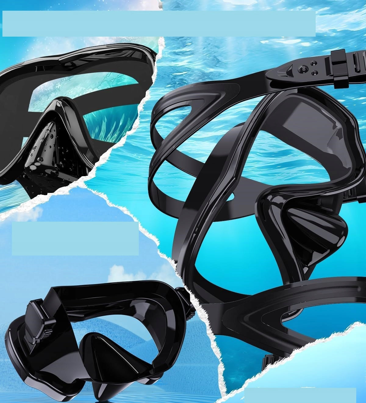 Diving mask glasses VOSOIR adults black Brand no brand
