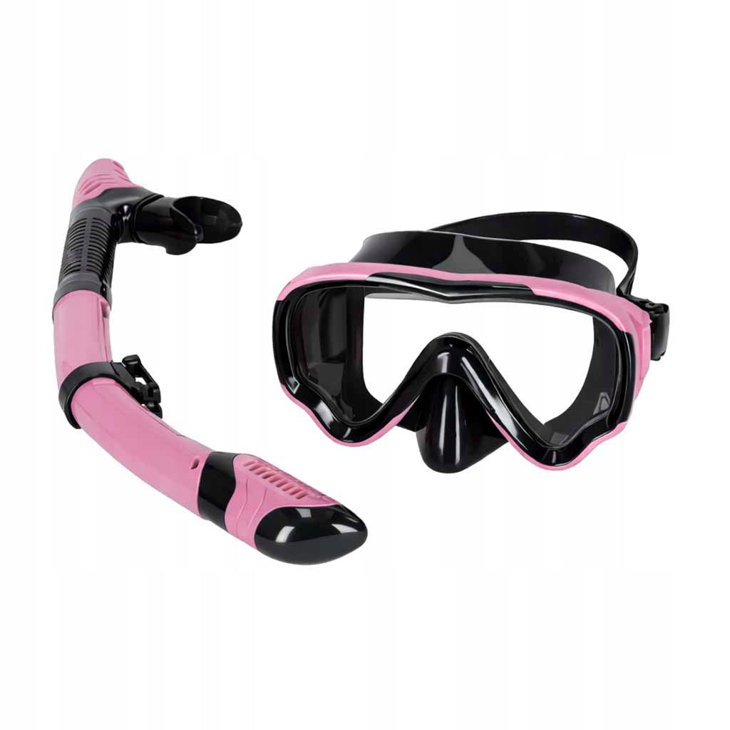 Diving mask glasses tube snorkel set pink-black Manufacturer code KX2819_2