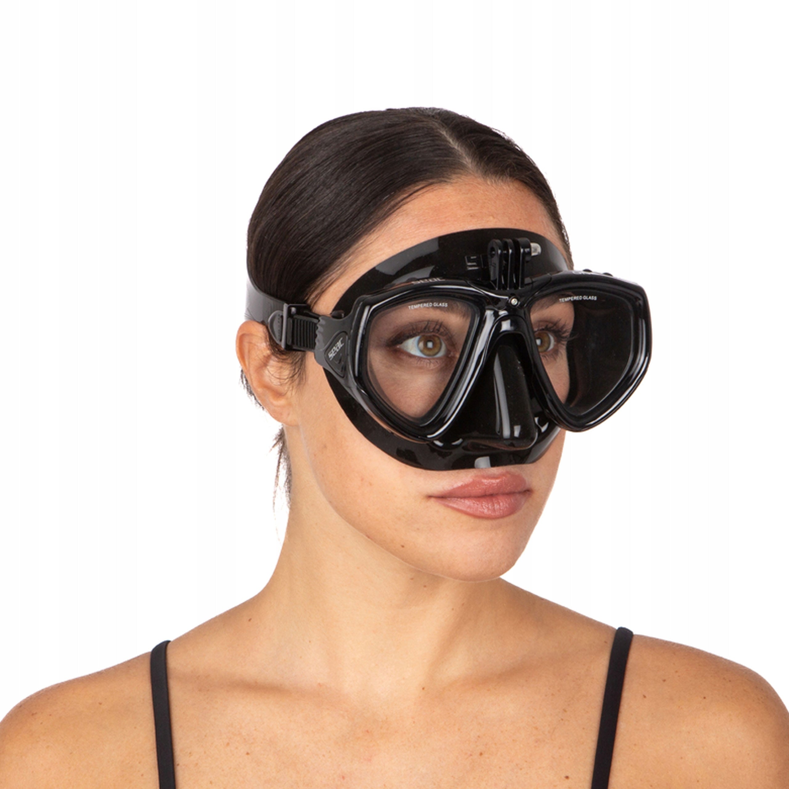 Diving mask with possible correction SEAC ONE PRO black Kind glasses with webcam