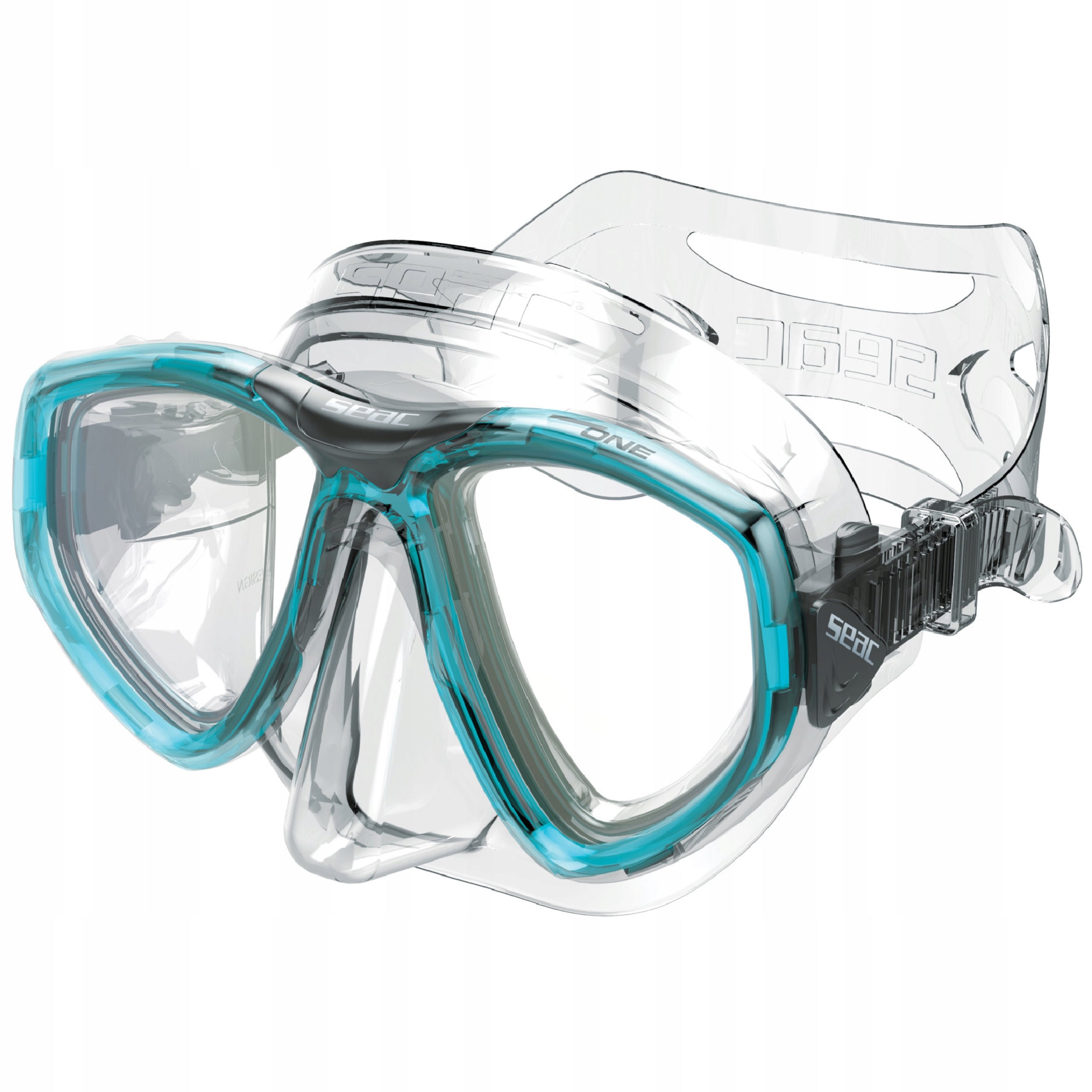 Diving mask with possible correction SEAC ONE transparent light blue