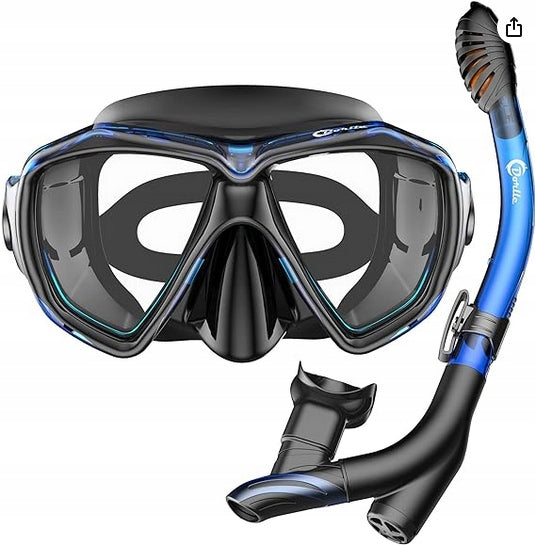 Diving mask with tube Dorlle OUTO9QGQTJ black Kind with tube