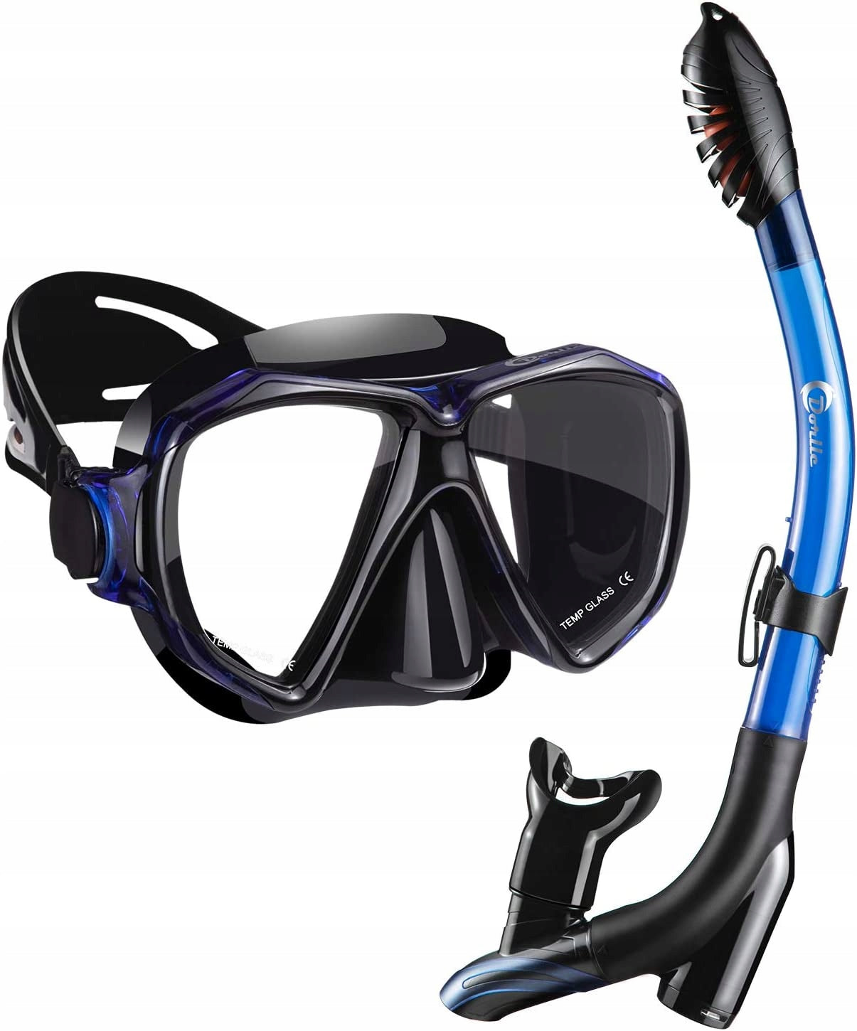 Diving mask with tube Dorlle OUTO9QGQTJ black