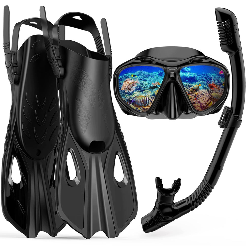 Diving set mask snorkel fins L/XL black Packaging status original