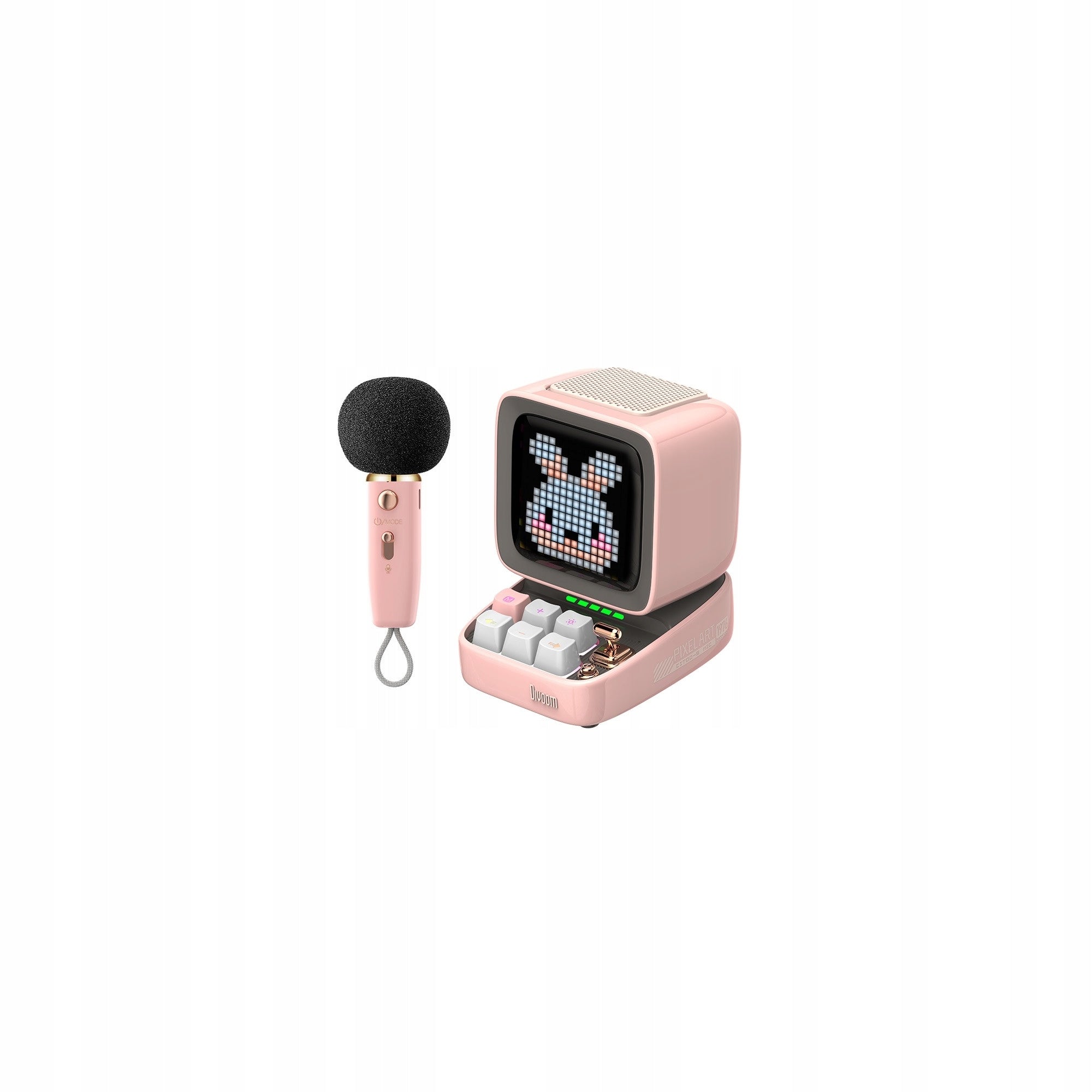 Divoom Ditoo5M pink Bluetooth speaker Pixel Art crystal clear sound
