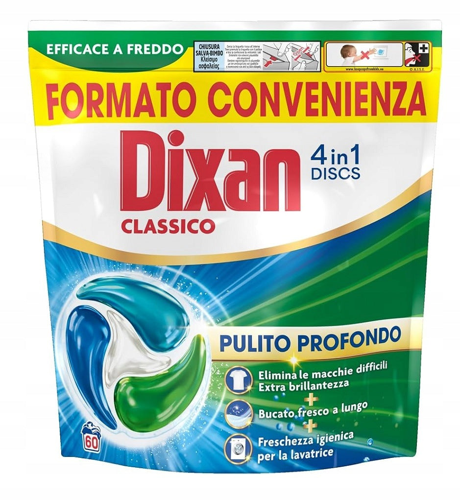 Dixan Discs CLASSICO Washing capsules 4in1 universal 60 pcs.