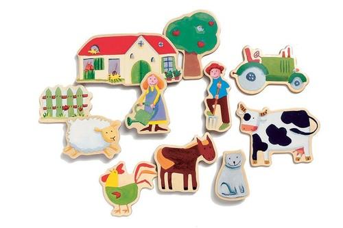 Holzmagnetpuzzle Djeco Ferma, DJ03110 
