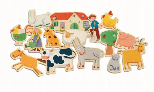 Holzmagnetpuzzle Djeco Ferma, DJ03110 