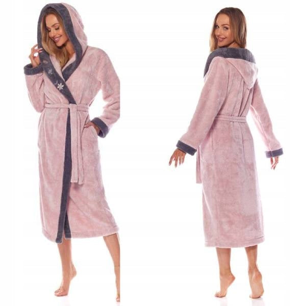 Bademantel für Damen L&amp;L Floria 110675, rosa 
