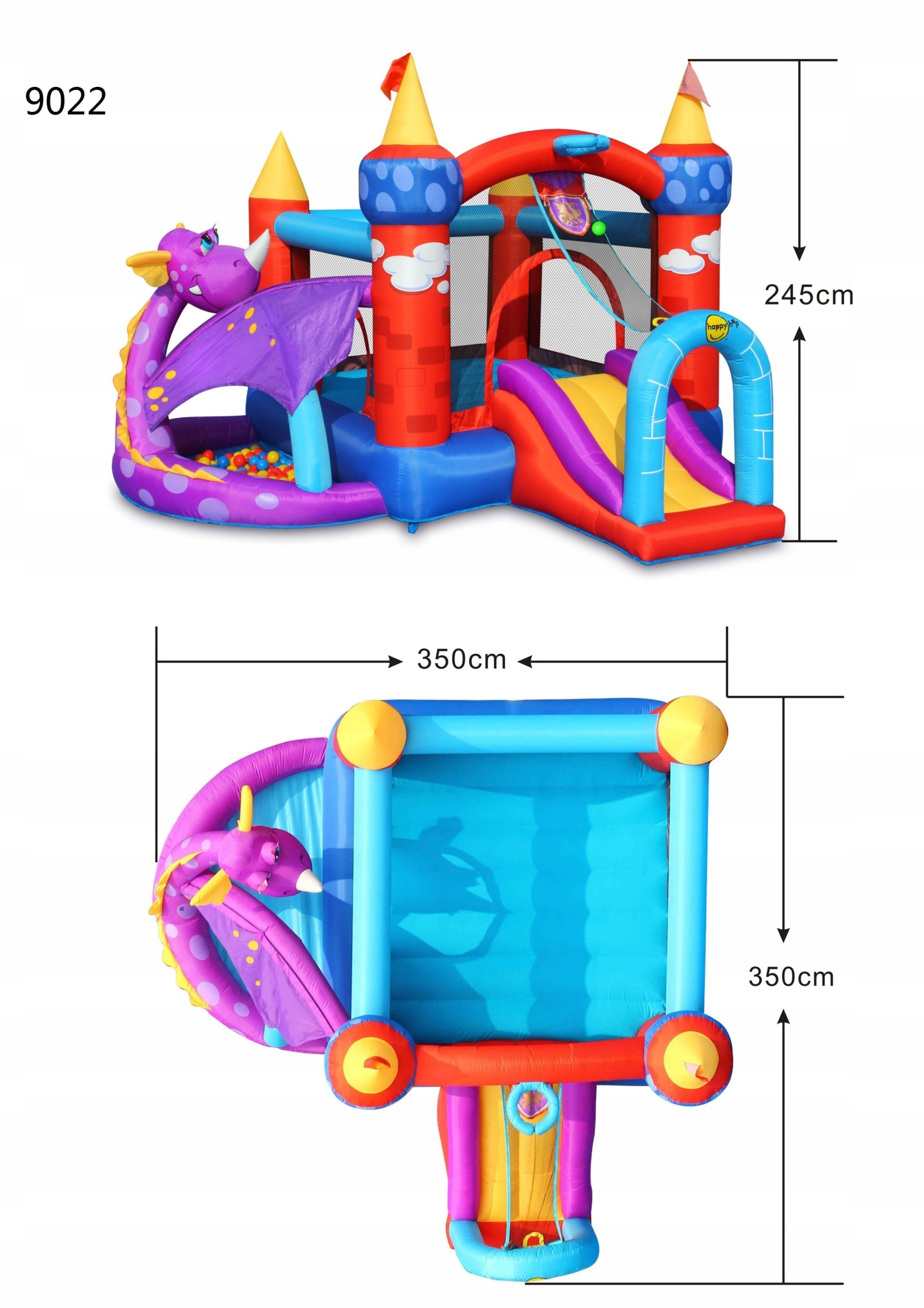 Aufblasbares Trampolin „Drakonas“ 4IQ 