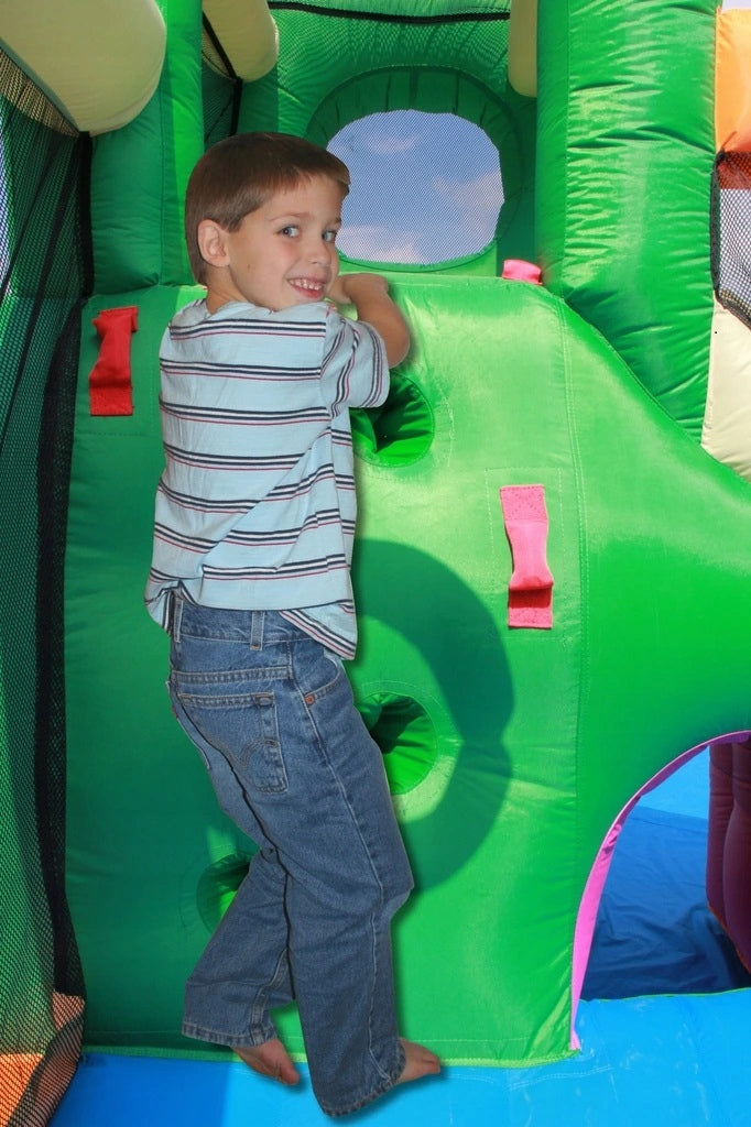 Aufblasbares Trampolin HappyHop Slide 35x34x245cm, verschiedene Farben 