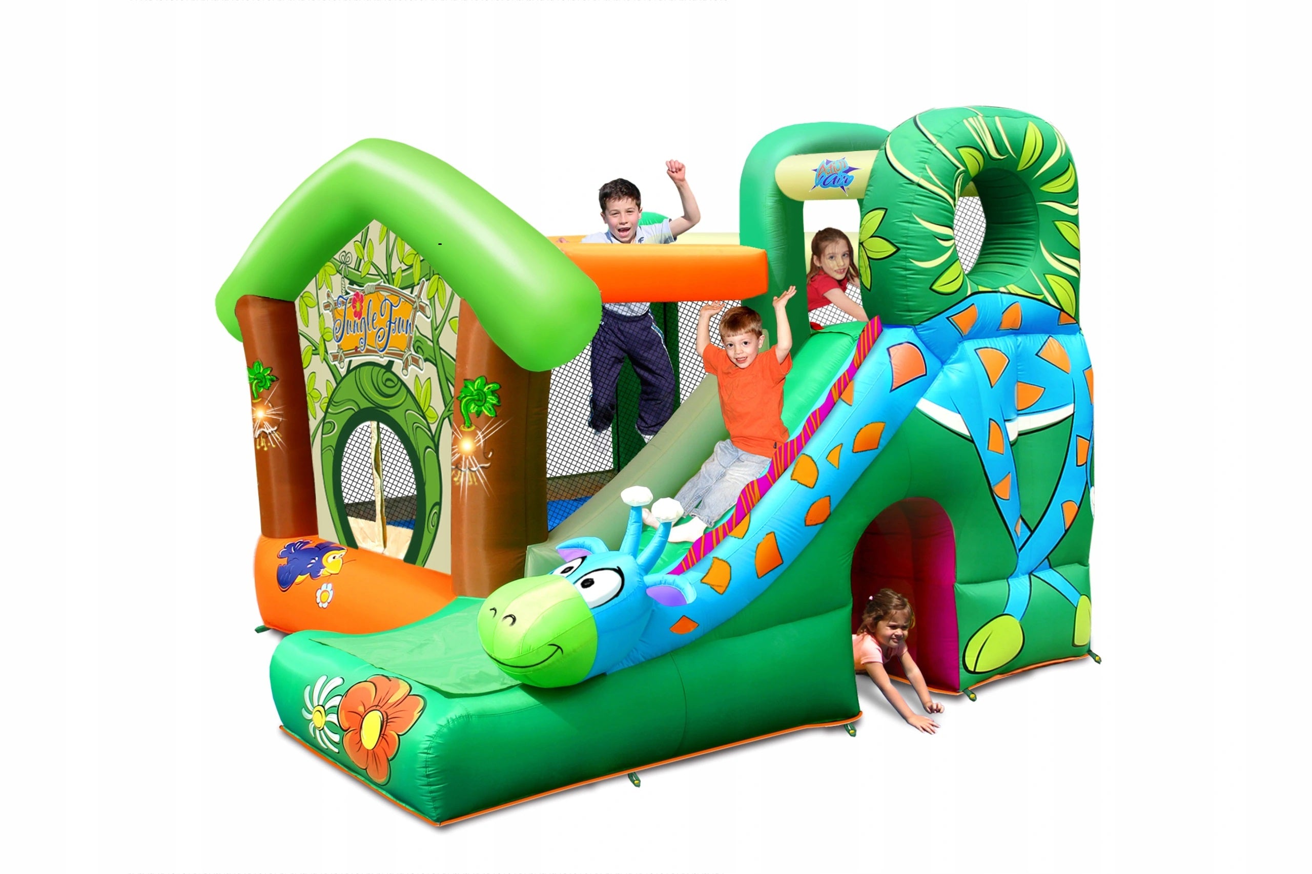 Aufblasbares Trampolin HappyHop Slide 35x34x245cm, verschiedene Farben 