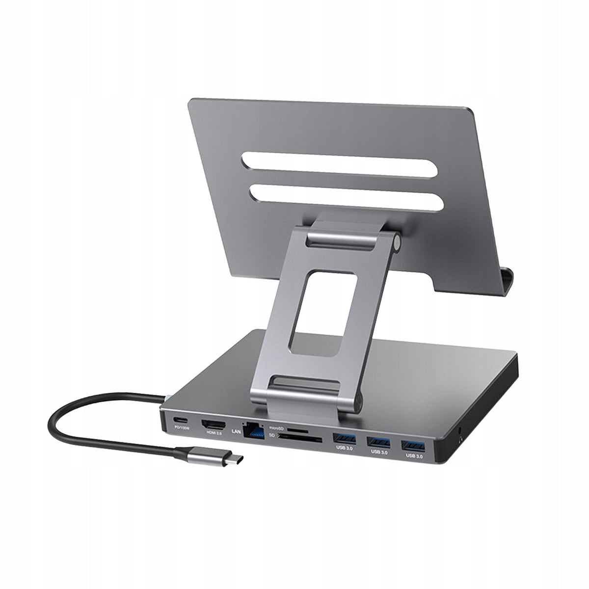 Docking Station Aluminium Alloy USB3.0 Interface Mount Multiport 9 in 1