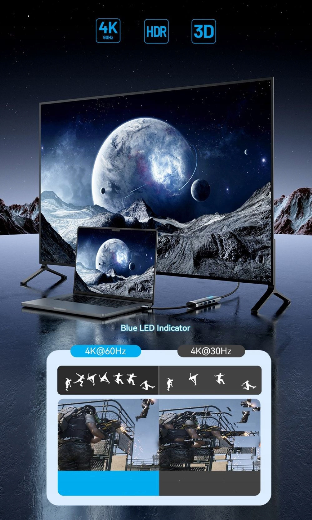Docking Station Hub 5in1 Vention USB-C 100W PD 5Gbps 460Hz silver Manufacturer code TGMHB