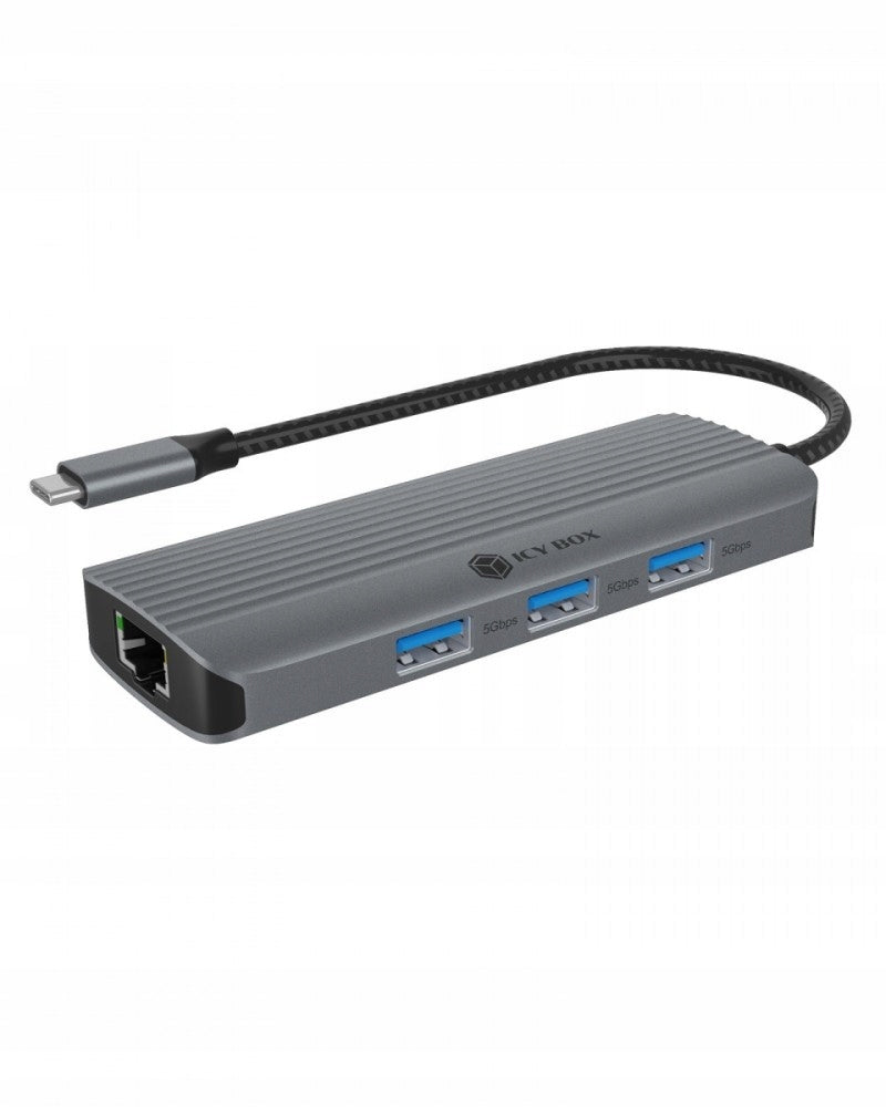 Docking Station IB-DK4034a-CPD 6in1 HDMI USB PD LAN
