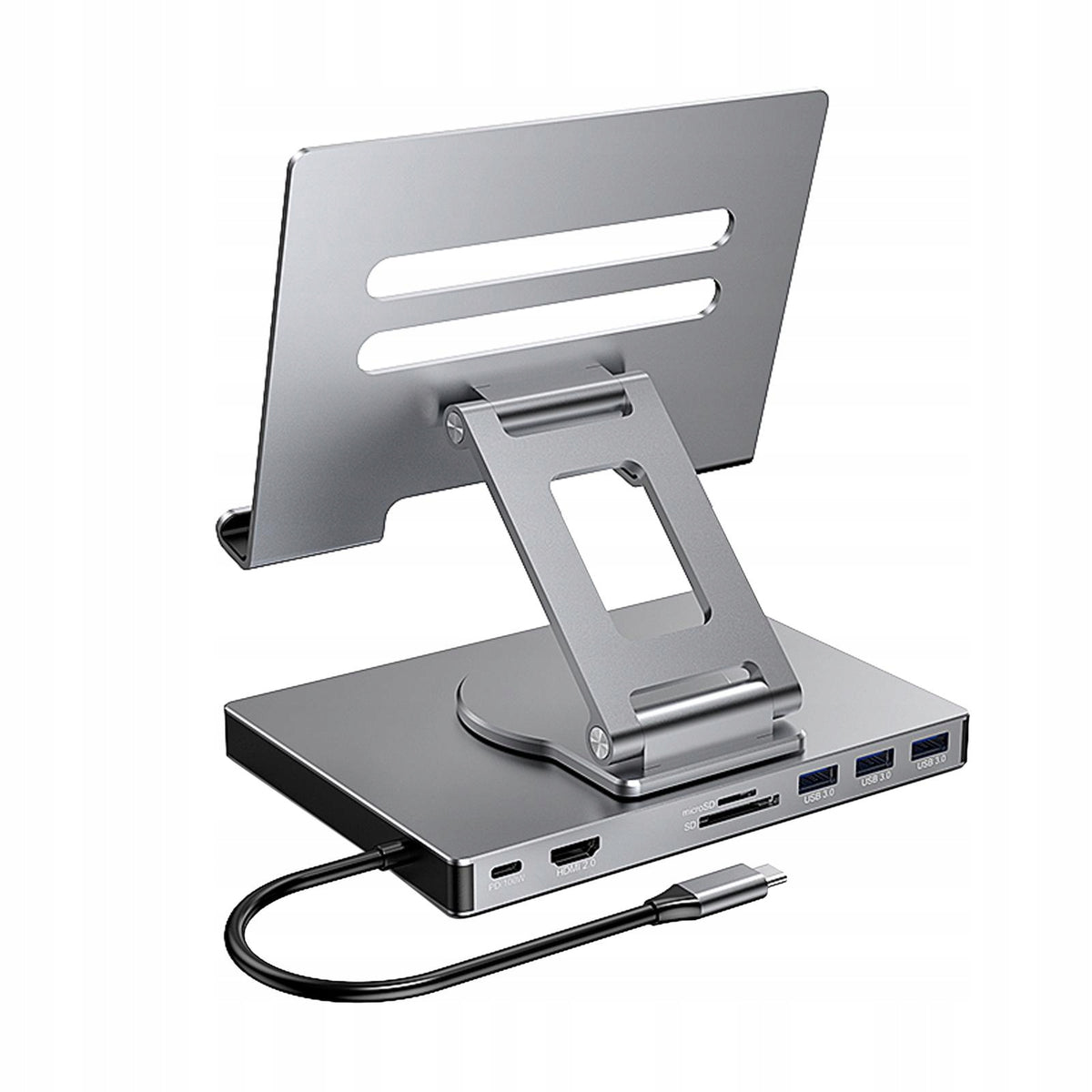 Docking Station PD3.0 Interface Aluminium Alloy Holder 8 in 1 Rotate Packaging status original