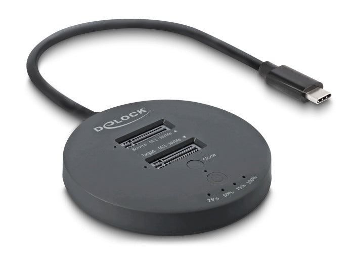 Docking station M.2 NVMe 2x SSD USB 20 Gbps cloning Delock 64364 Packaging status original